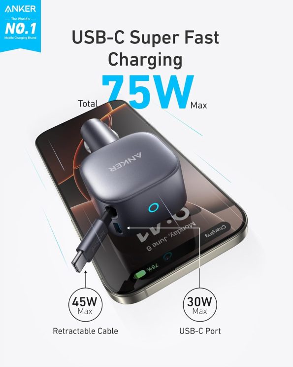 شارژر فندکی Anker A2738 75W - تصویر 6